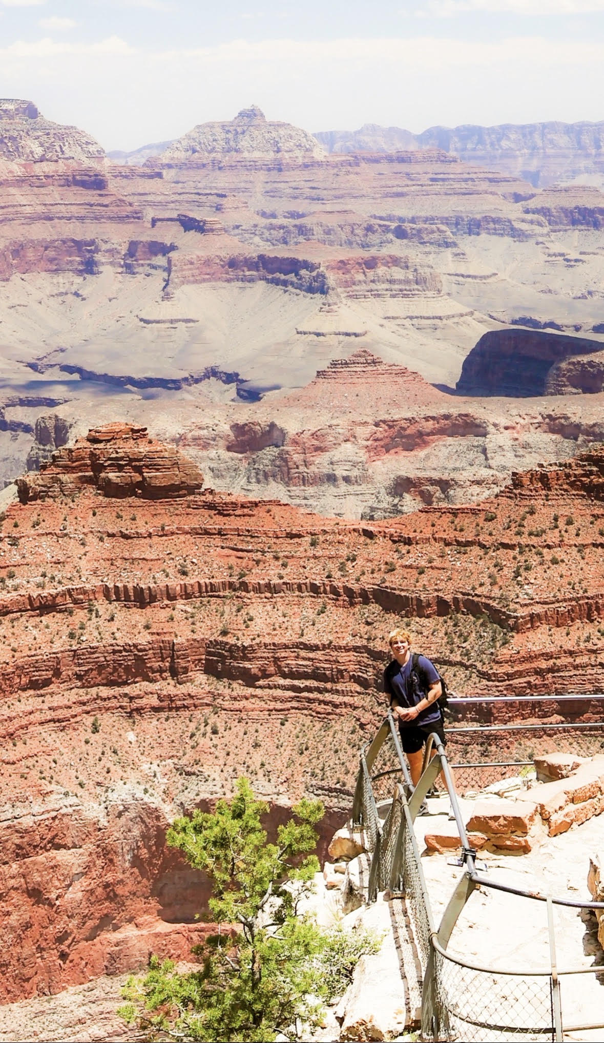 Photo of Carson in front of the Grand Canyon